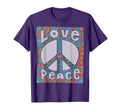 Peace Sign Love 60S 70S Tie Die Hippie T-Shirt - Graphic Print Men Women - T-Shirt, Sweatshirt, Hoodie