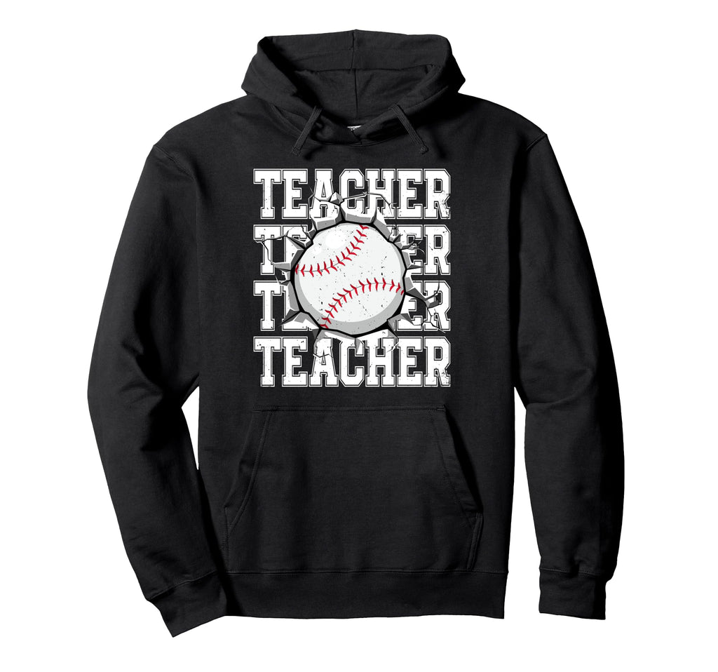 Baseball Teacher Cracked Wall Family Hoodie - Streetwear Style Men Women - T-Shirt, Sweatshirt, Hoodie