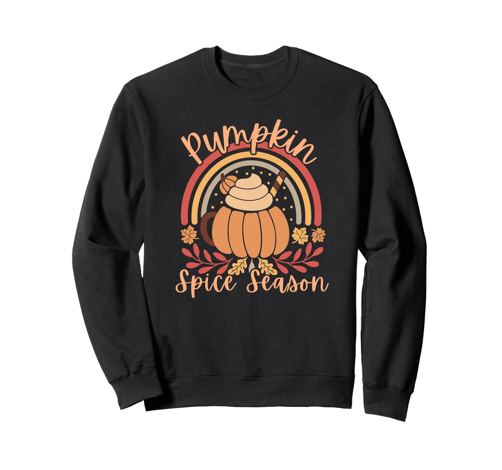 Pumpkin Spice Season Weather Sweatshirt - Aesthetic Graphic for Adults - T-Shirt, Sweatshirt, Hoodie