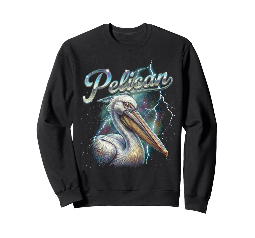 Pelican 90S Funny Pelican Bird Sweatshirt - Aesthetic Graphic for Adults - T-Shirt, Sweatshirt, Hoodie
