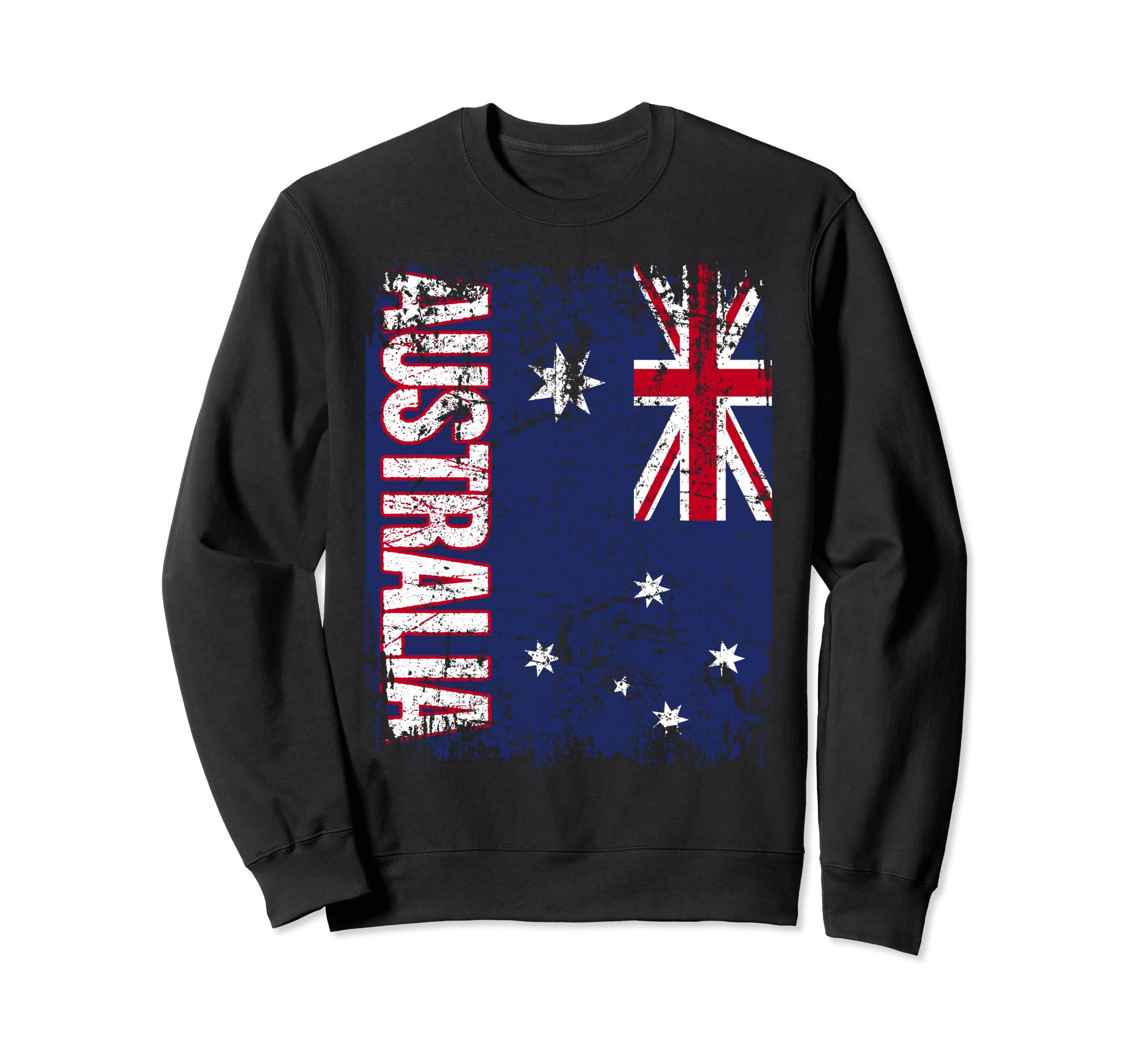 Australia Flag Distressed Sweatshirt - Minimalist Print for Adults - T-Shirt, Sweatshirt, Hoodie