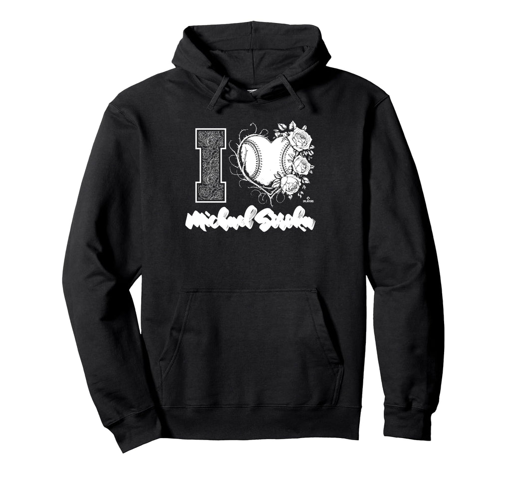 I Heart Baseball Stitch Michael Soroka Hoodie - Novelty Apparel Unisex - T-Shirt, Sweatshirt, Hoodie