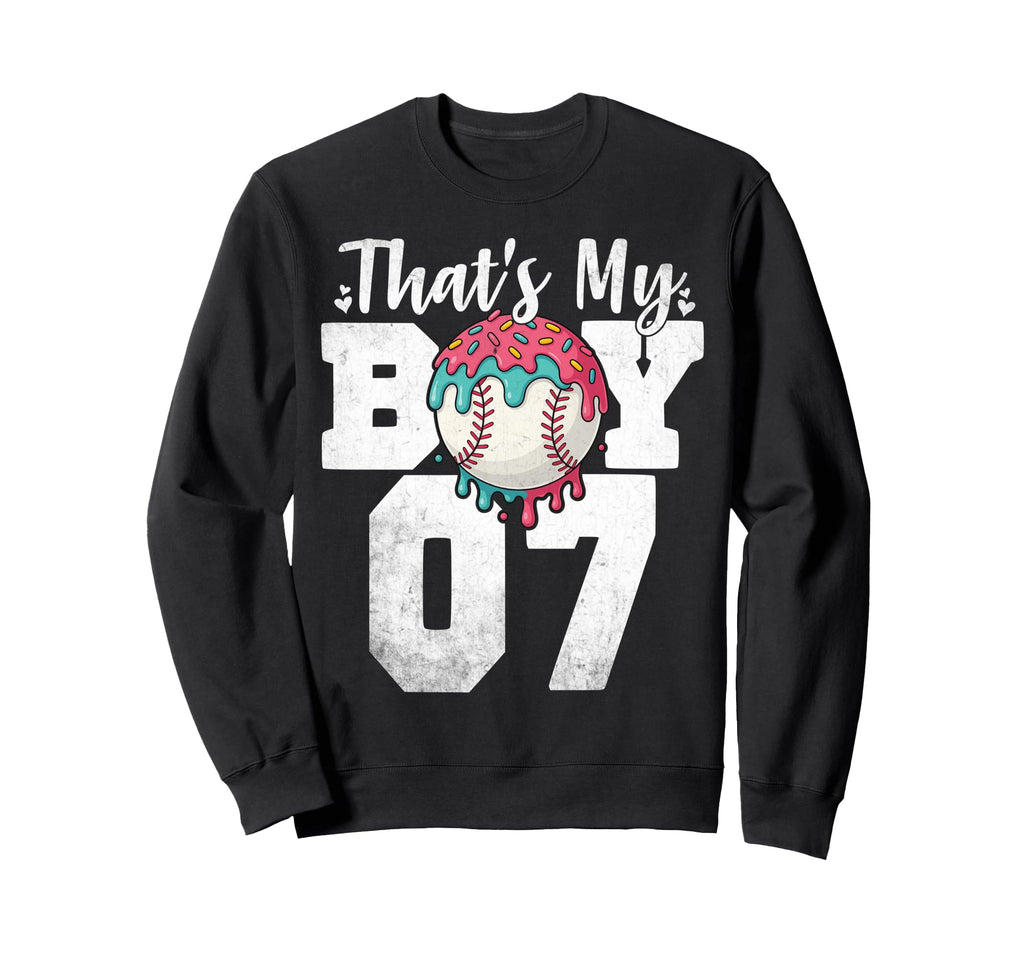 Thats My Baseball 7 Number Mom Dad 7 Sweatshirt - Custom Art Print Unisex - T-Shirt, Sweatshirt, Hoodie