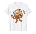 Boho Floral Football Mom Coquette Bow T-Shirt - Novelty Apparel Unisex - T-Shirt, Sweatshirt, Hoodie