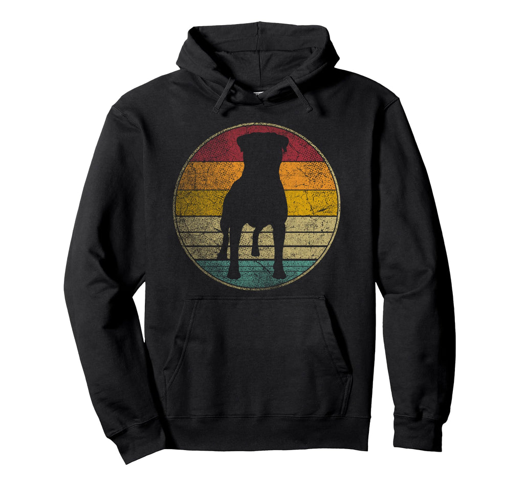 Rottweiler Dog Distressed Silhouette Hoodie - Streetwear Style for Adults - T-Shirt, Sweatshirt, Hoodie
