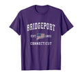 Bridgeport Connecticut Ct American Flag T-Shirt - Novelty Apparel Unisex - T-Shirt, Sweatshirt, Hoodie