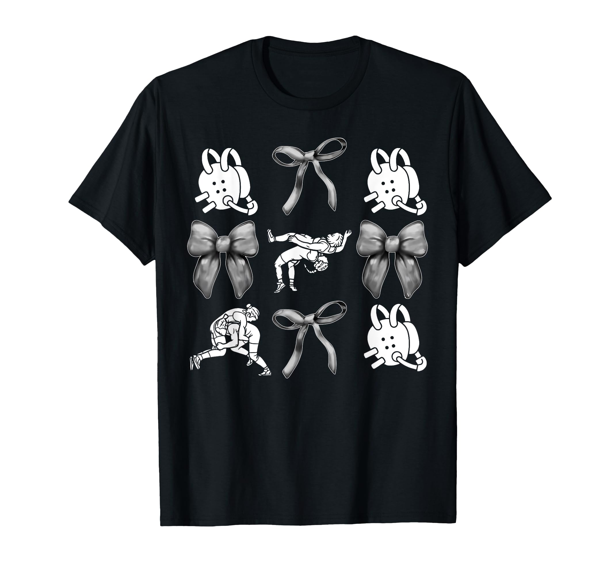 Coquette Bow Wrestlers Wrestling Mom T-Shirt - Casual Everyday Wear Unisex - T-Shirt, Sweatshirt, Hoodie