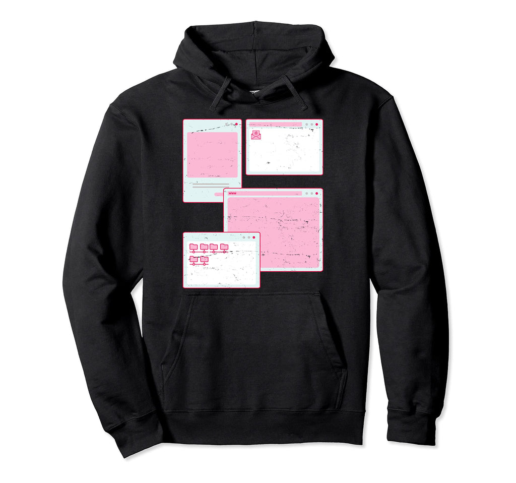 Vaporwave Aesthetic 90S Grunge Kawaii E Hoodie - Minimalist Print Unisex - T-Shirt, Sweatshirt, Hoodie