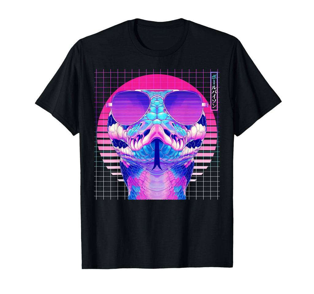 Ball Python Sunglasses Snake Vaporwave T-Shirt - Graphic Print Unisex - T-Shirt, Sweatshirt, Hoodie