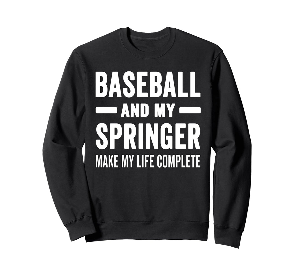 Baseball And My Springer Mama Dog Sweatshirt - Custom Art Print Unisex - T-Shirt, Sweatshirt, Hoodie