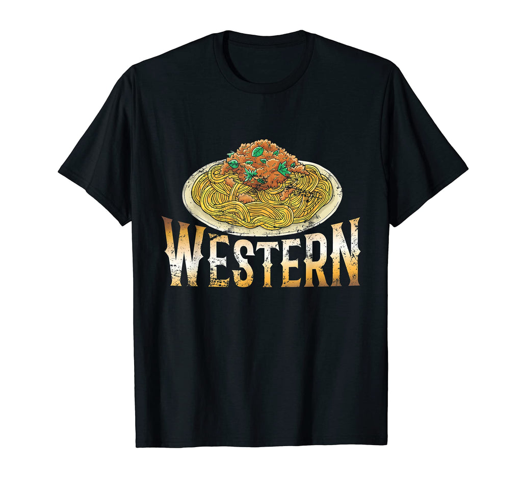 Spaghetti Western Funny Pun Distressed T-Shirt - Graphic Print for Adults - T-Shirt, Sweatshirt, Hoodie