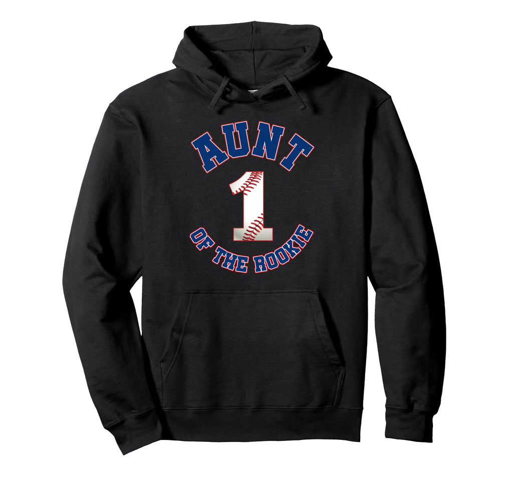 Aunt Rookie 1St Birthday Baseball Hoodie - Trendy Graphic for Adults - T-Shirt, Sweatshirt, Hoodie