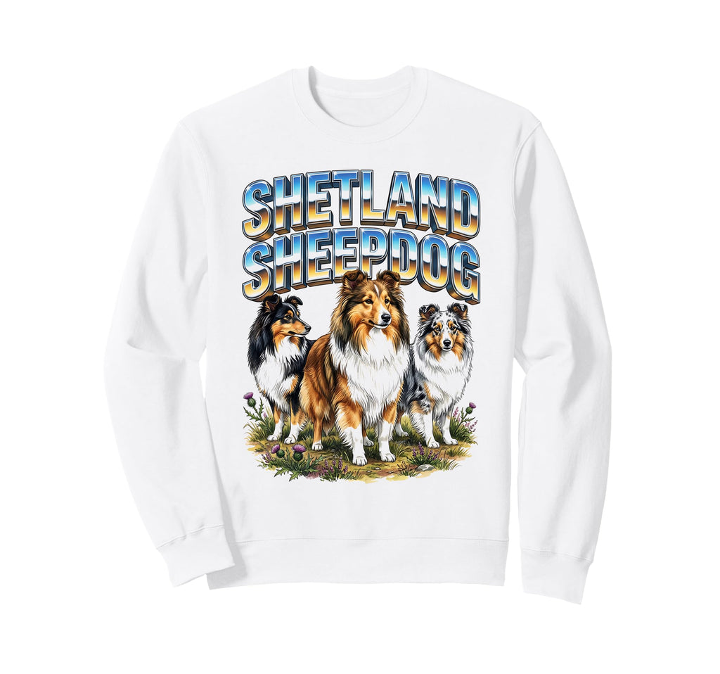 Shetland Sheepdog 90S Dog Lover Sweatshirt - Trendy Graphic Unisex - T-Shirt, Sweatshirt, Hoodie