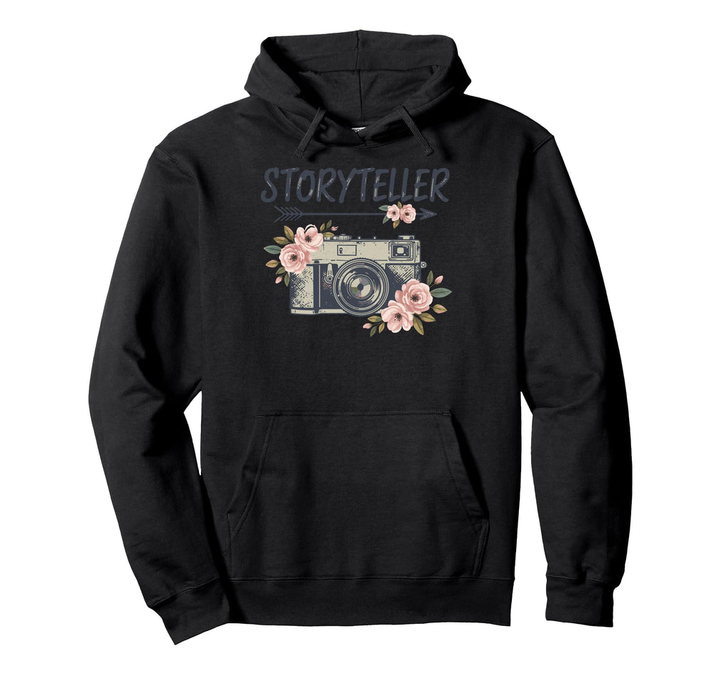 Photo Camera Flowers Storyteller Hoodie - Fun Novelty Design for Adults - T-Shirt, Sweatshirt, Hoodie