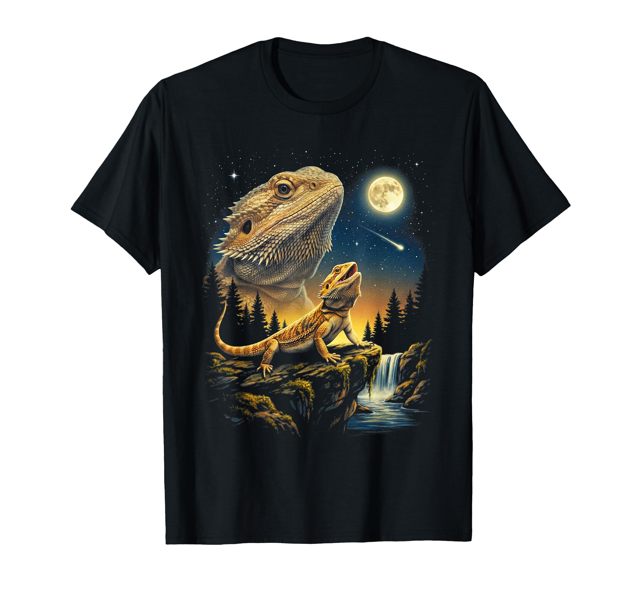 Iguana Howling To Moon Meme Funny 90S T-Shirt - Unique Graphic Men Women - T-Shirt, Sweatshirt, Hoodie