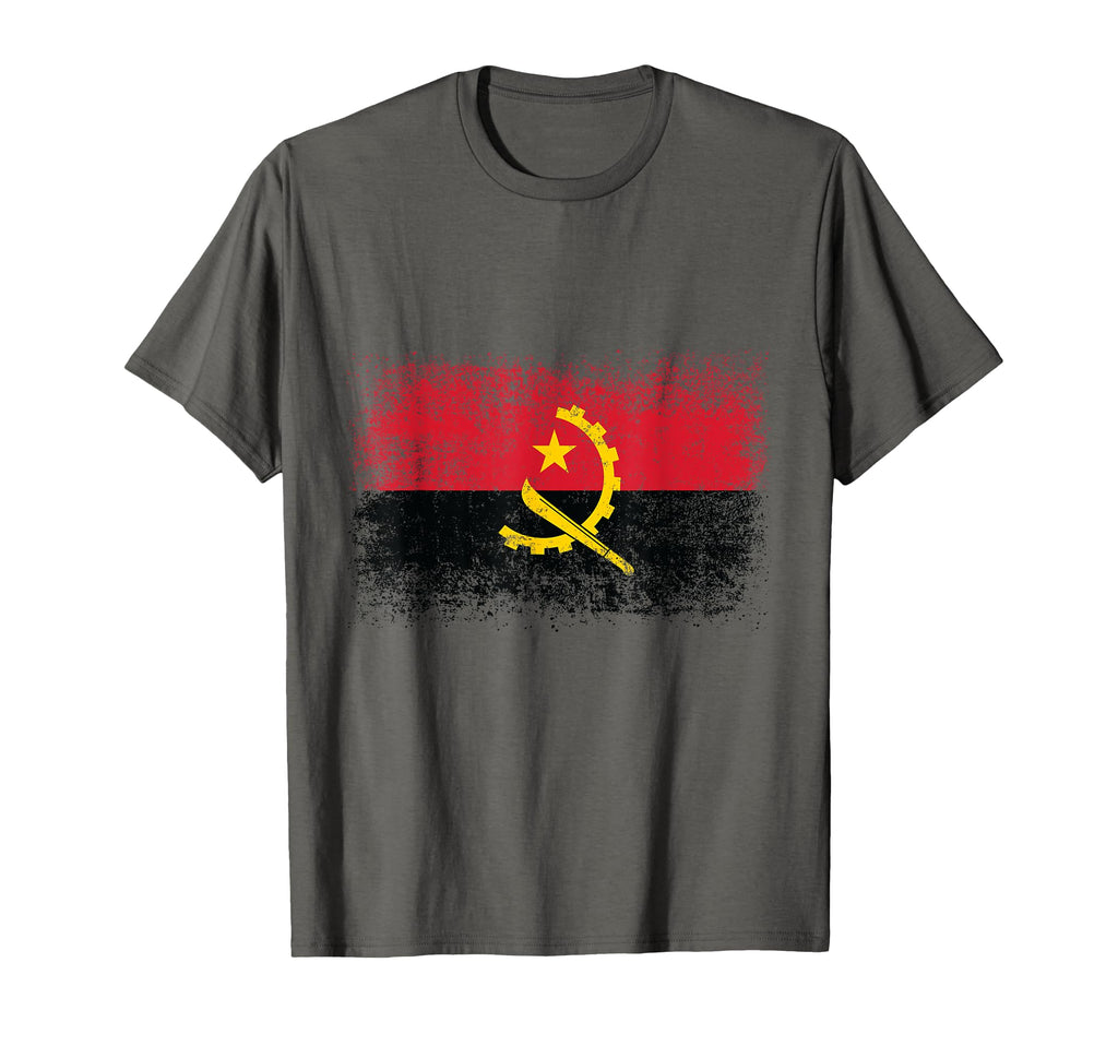 Angola Distressed Flag T-Shirt - Unique Graphic Unisex - T-Shirt, Sweatshirt, Hoodie