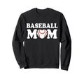 Baseball Mom Heart Family Sweatshirt - Fun Novelty Design for Adults - T-Shirt, Sweatshirt, Hoodie