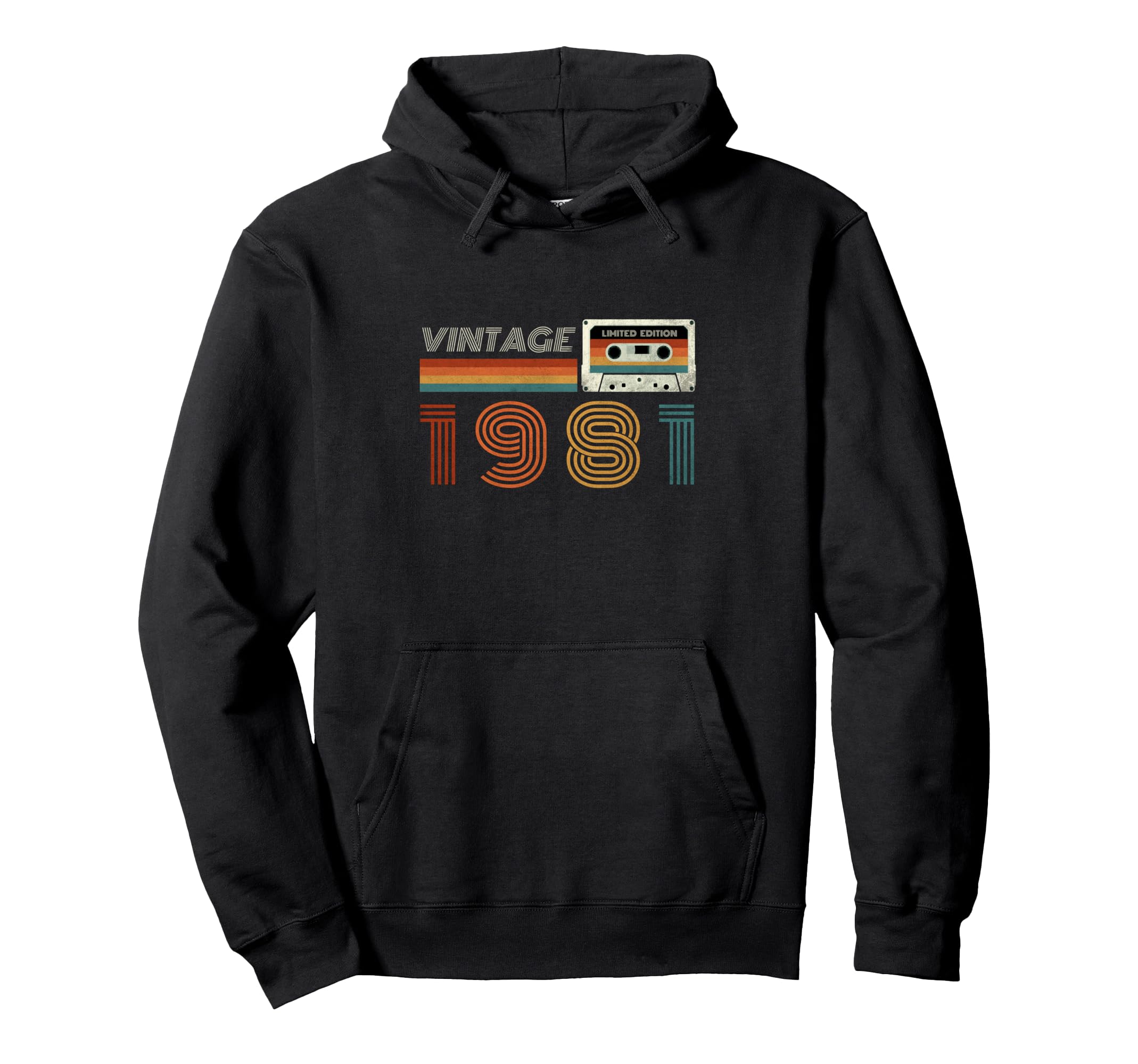 1981 Cassette Tape Birthday 45 Hoodie - Streetwear Style for Adults - T-Shirt, Sweatshirt, Hoodie