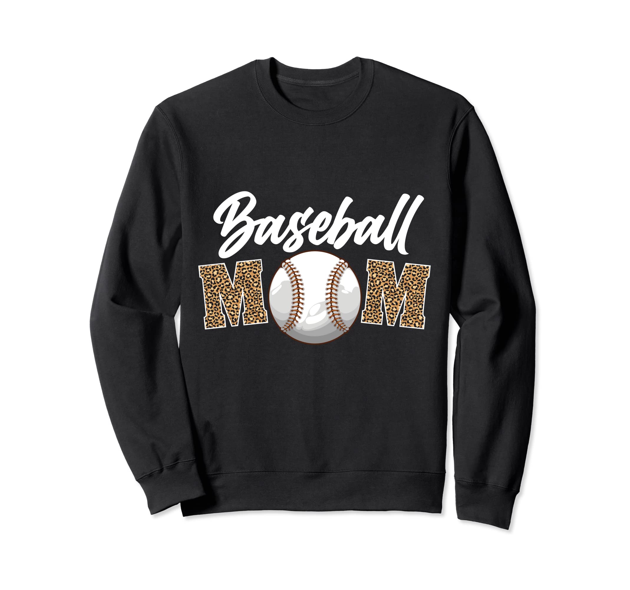 Baseball Mom Funny Leopard Sweatshirt - Custom Art Print for Adults - T-Shirt, Sweatshirt, Hoodie