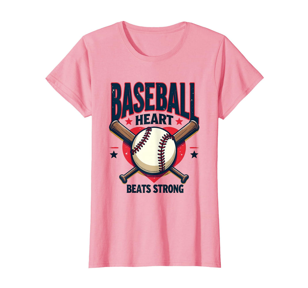 Baseball Heart Beats Strong Baseball T-Shirt - Streetwear Style Unisex - T-Shirt, Sweatshirt, Hoodie