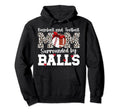 Baseball And Football Mom Funny Hoodie - Novelty Apparel for Adults - T-Shirt, Sweatshirt, Hoodie