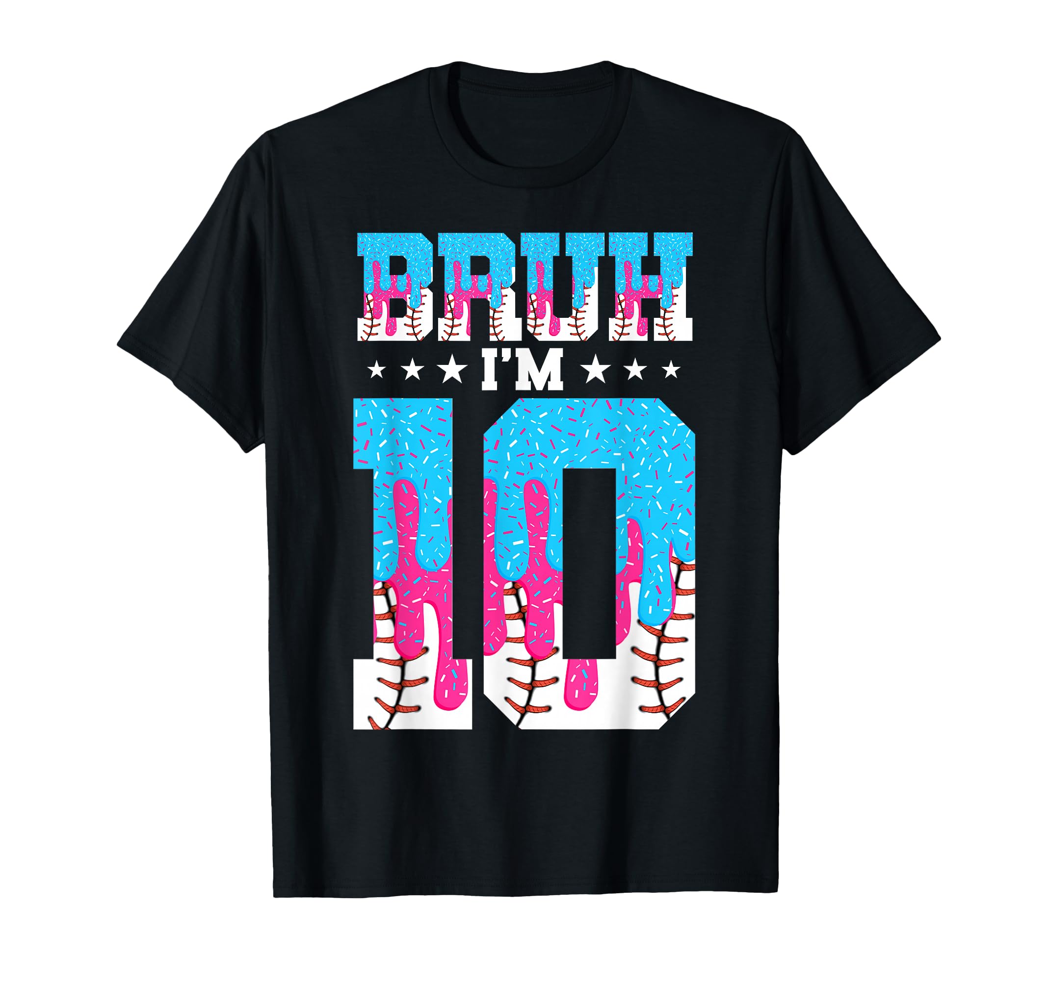 Bruh 10Th Birthday Baseball Ice Cream T-Shirt - Custom Art Print Men Women - T-Shirt, Sweatshirt, Hoodie