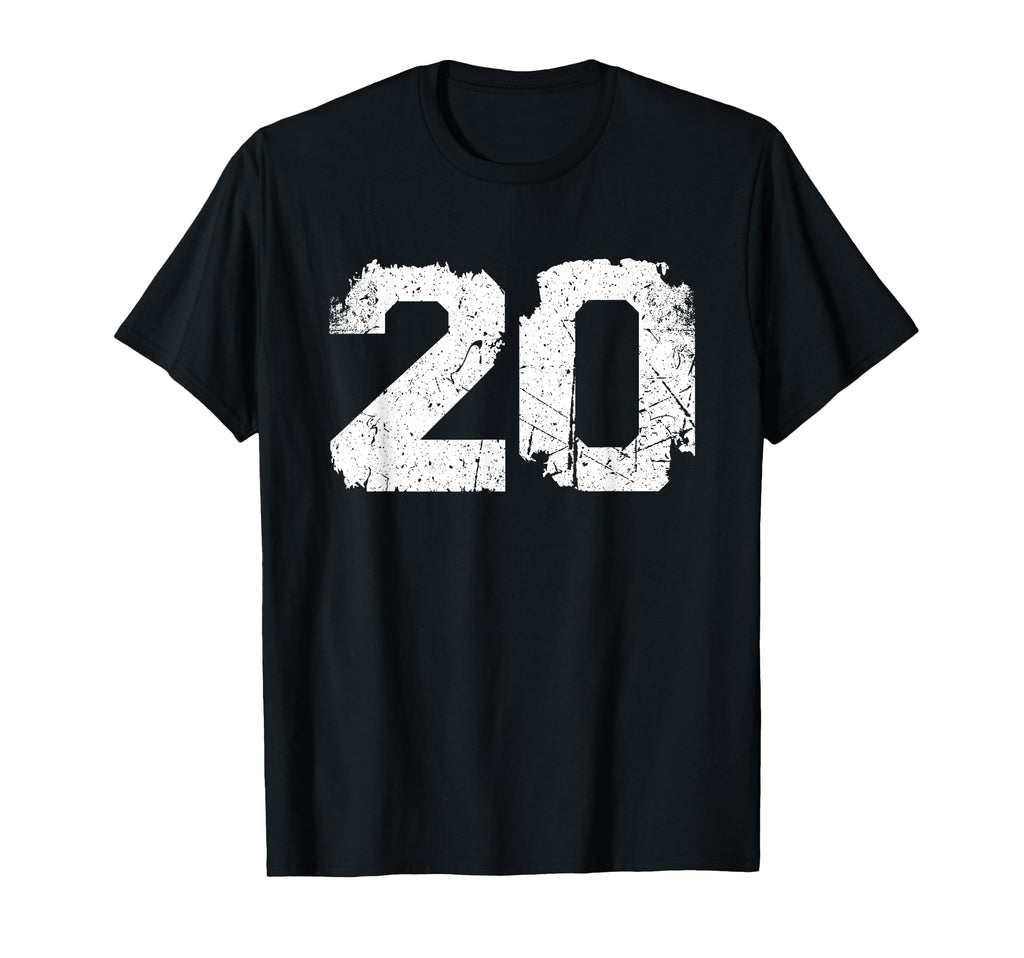 Number 20 Sport White Varsity T-Shirt - Fun Novelty Design for Adults - T-Shirt, Sweatshirt, Hoodie