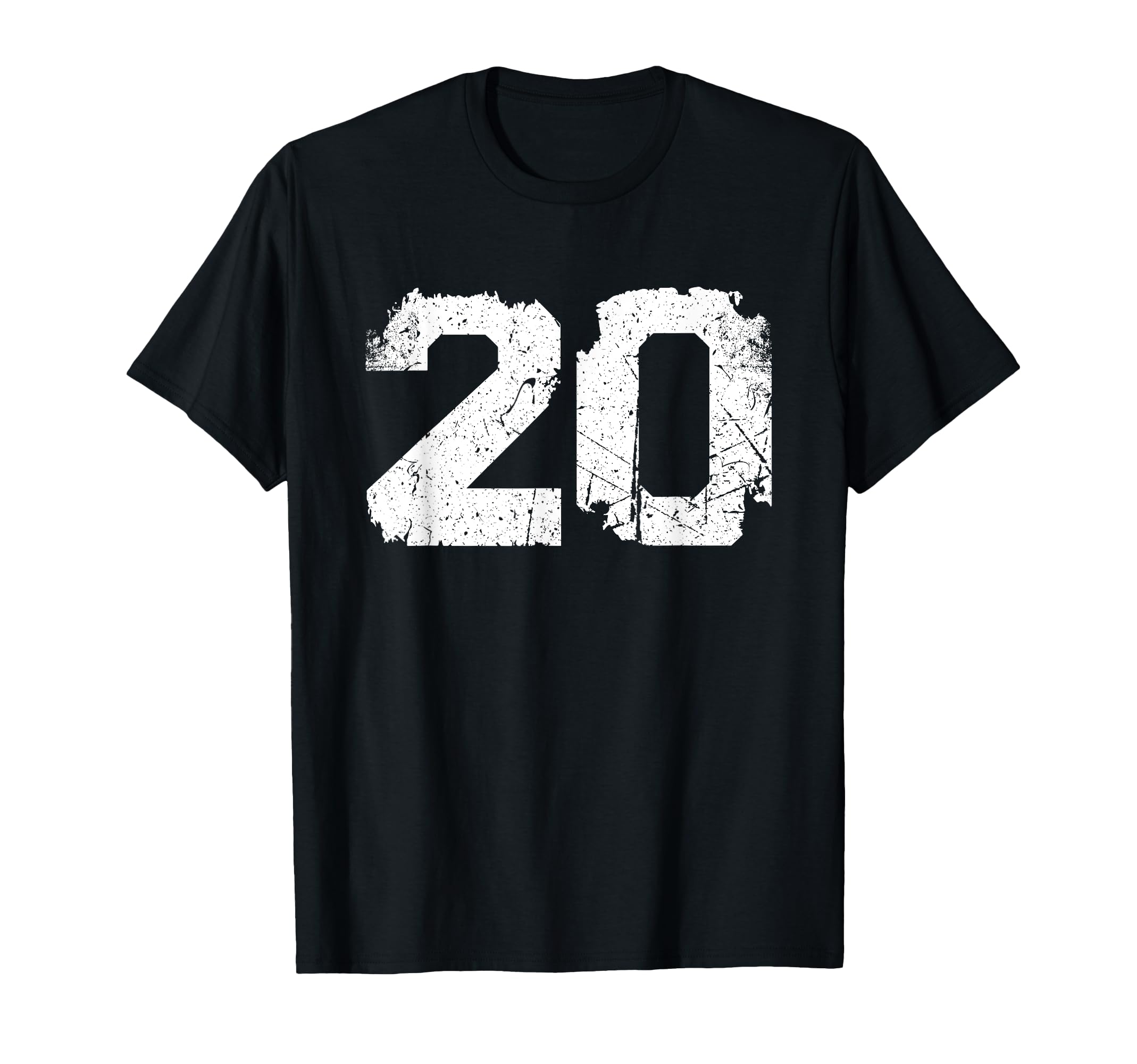 Number 20 Sport White Varsity T-Shirt - Fun Novelty Design for Adults - T-Shirt, Sweatshirt, Hoodie