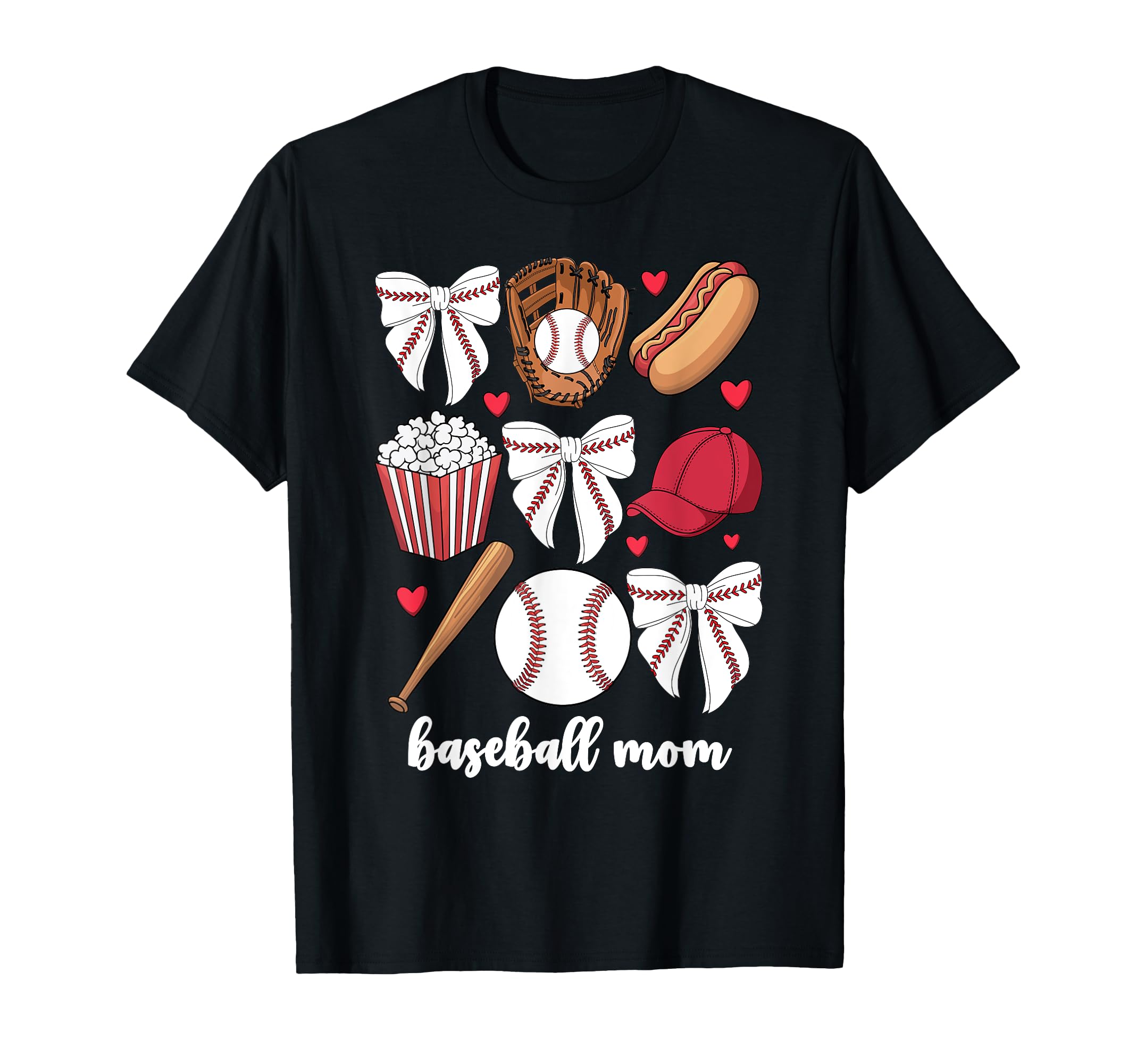 Baseball Coquette Bow Game Day Baseball T-Shirt - Trendy Graphic Men Women - T-Shirt, Sweatshirt, Hoodie