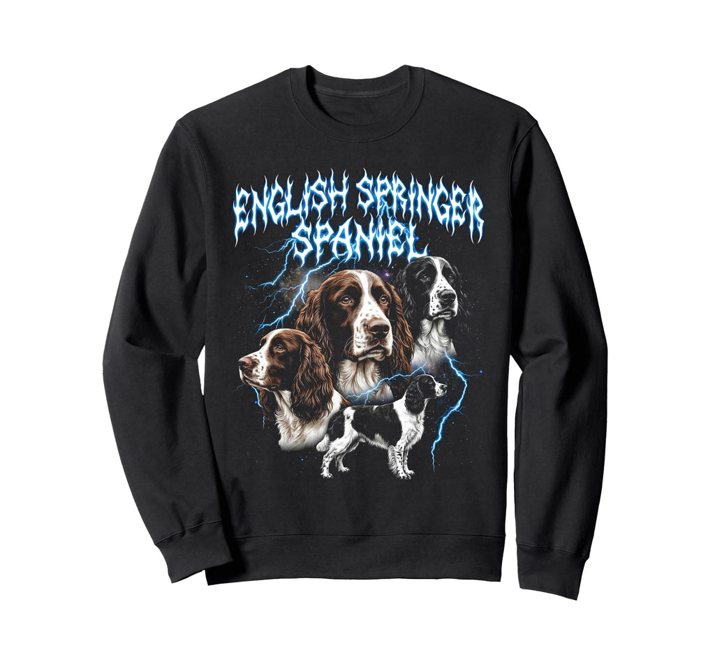 English Springer Spaniel 90S Heavy Sweatshirt - Unique Graphic for Adults - T-Shirt, Sweatshirt, Hoodie