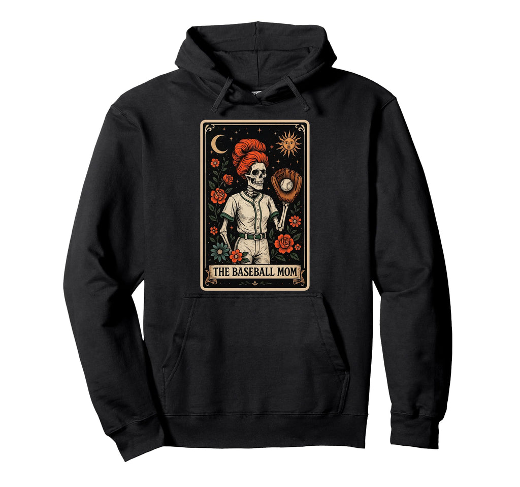 Baseball Mom Mama Mothers Day Tarot Card Hoodie - Unique Graphic Unisex - T-Shirt, Sweatshirt, Hoodie