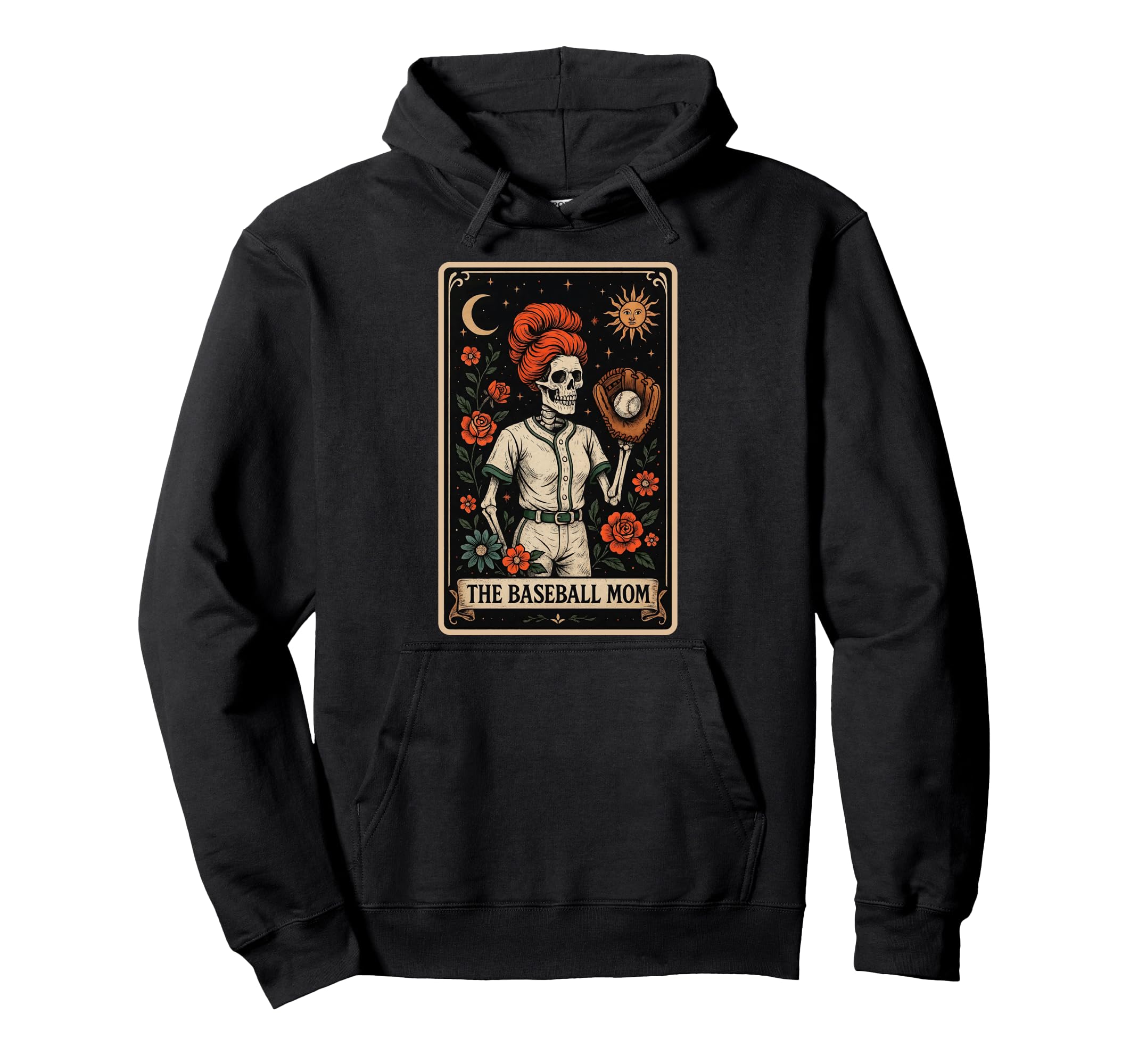 Baseball Mom Mama Mothers Day Tarot Card Hoodie - Unique Graphic Unisex - T-Shirt, Sweatshirt, Hoodie