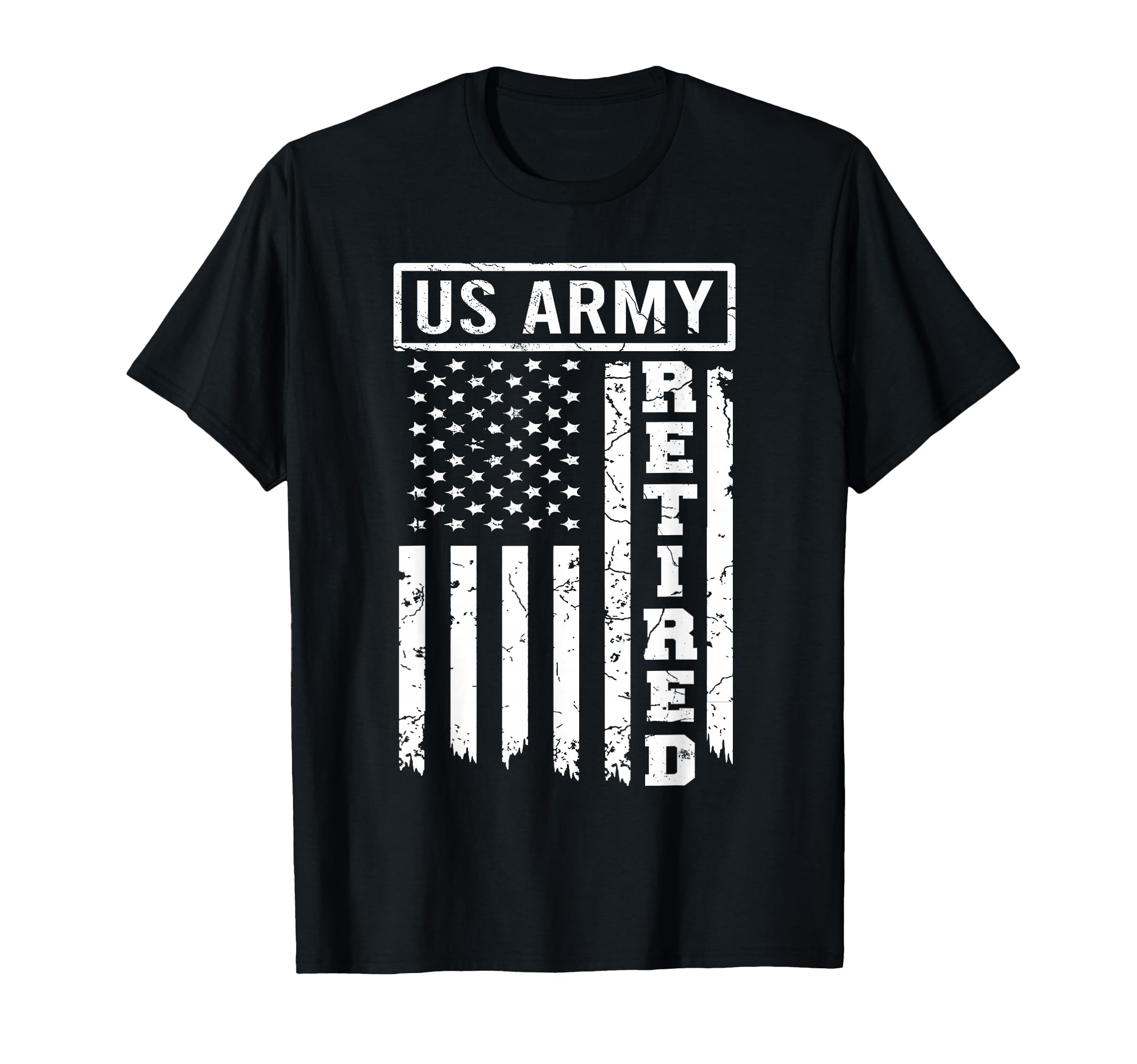 Retired Us Army American Flag T-Shirt - Fun Novelty Design Unisex - T-Shirt, Sweatshirt, Hoodie