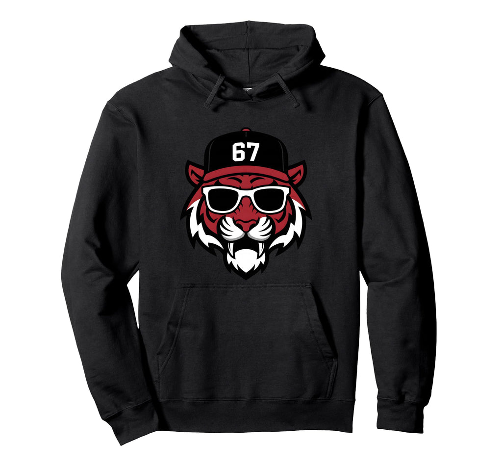 Tiger 67 Mascot Sports Team Pride Hoodie - Trendy Graphic for Adults - T-Shirt, Sweatshirt, Hoodie
