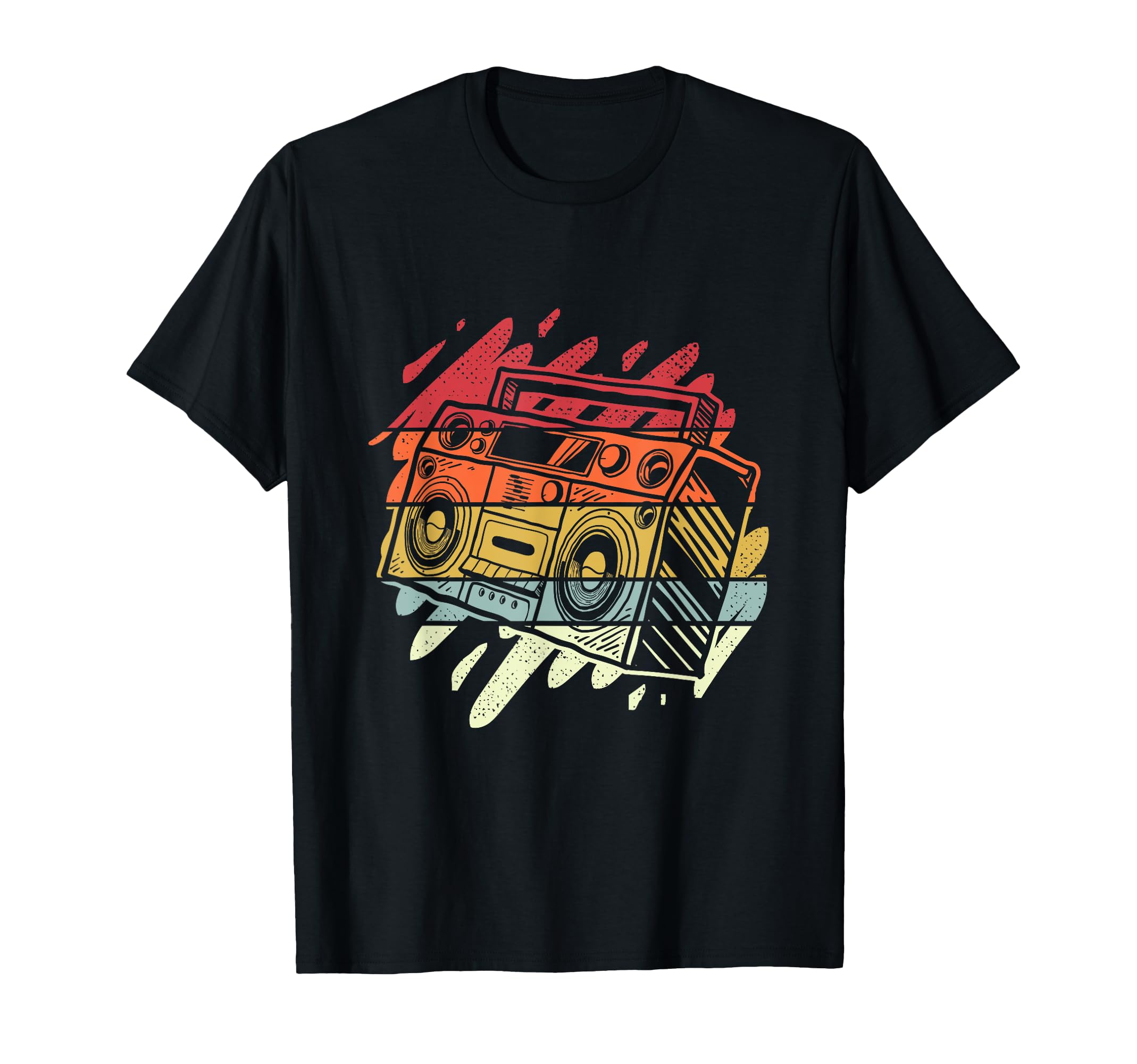 Boom Box Ghetto Blaster Radio 80S 90S T-Shirt - Custom Art Print Men Women - T-Shirt, Sweatshirt, Hoodie