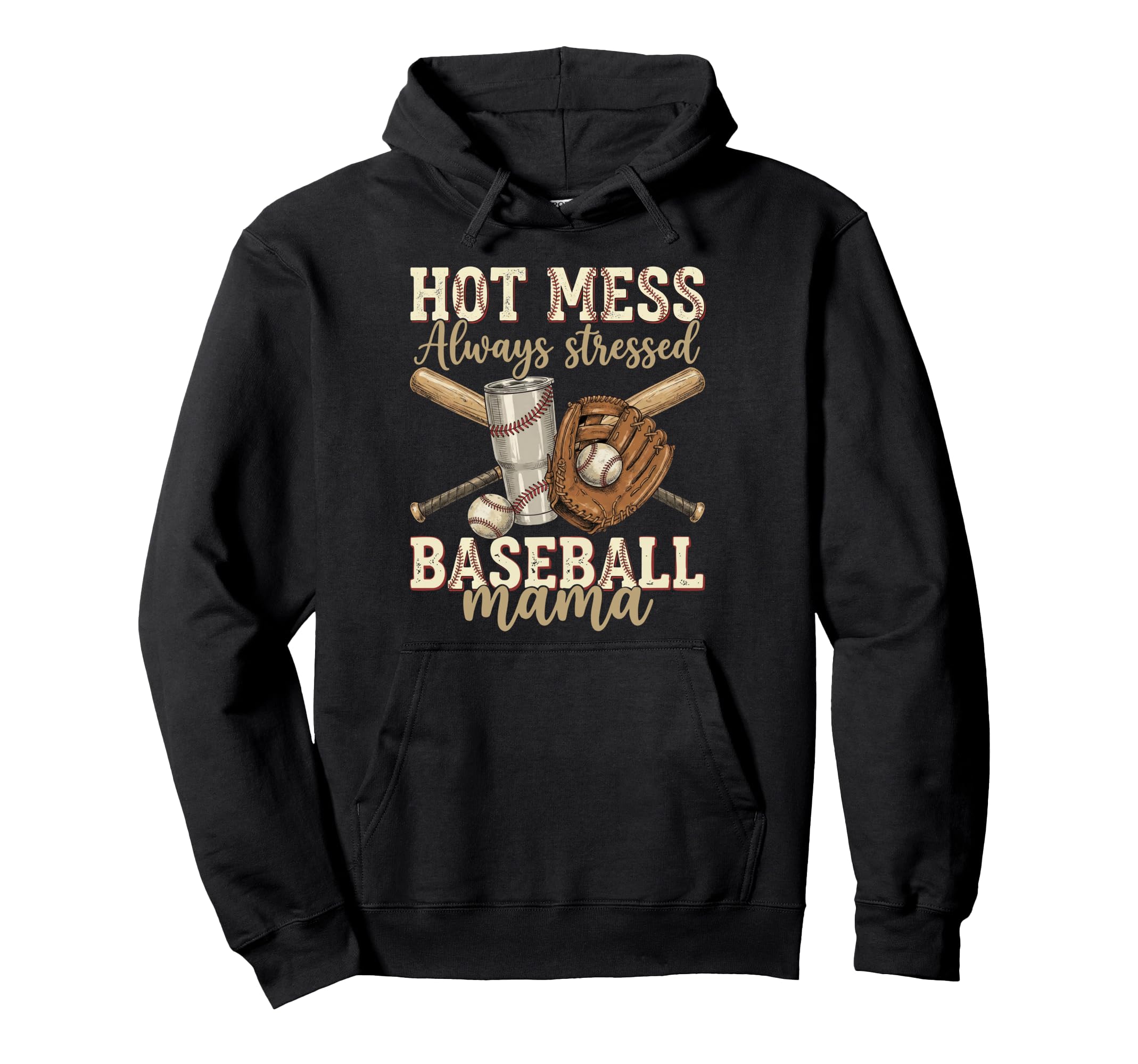 Mothers Day Hot Mess Always Stressed Hoodie - Graphic Print Unisex - T-Shirt, Sweatshirt, Hoodie