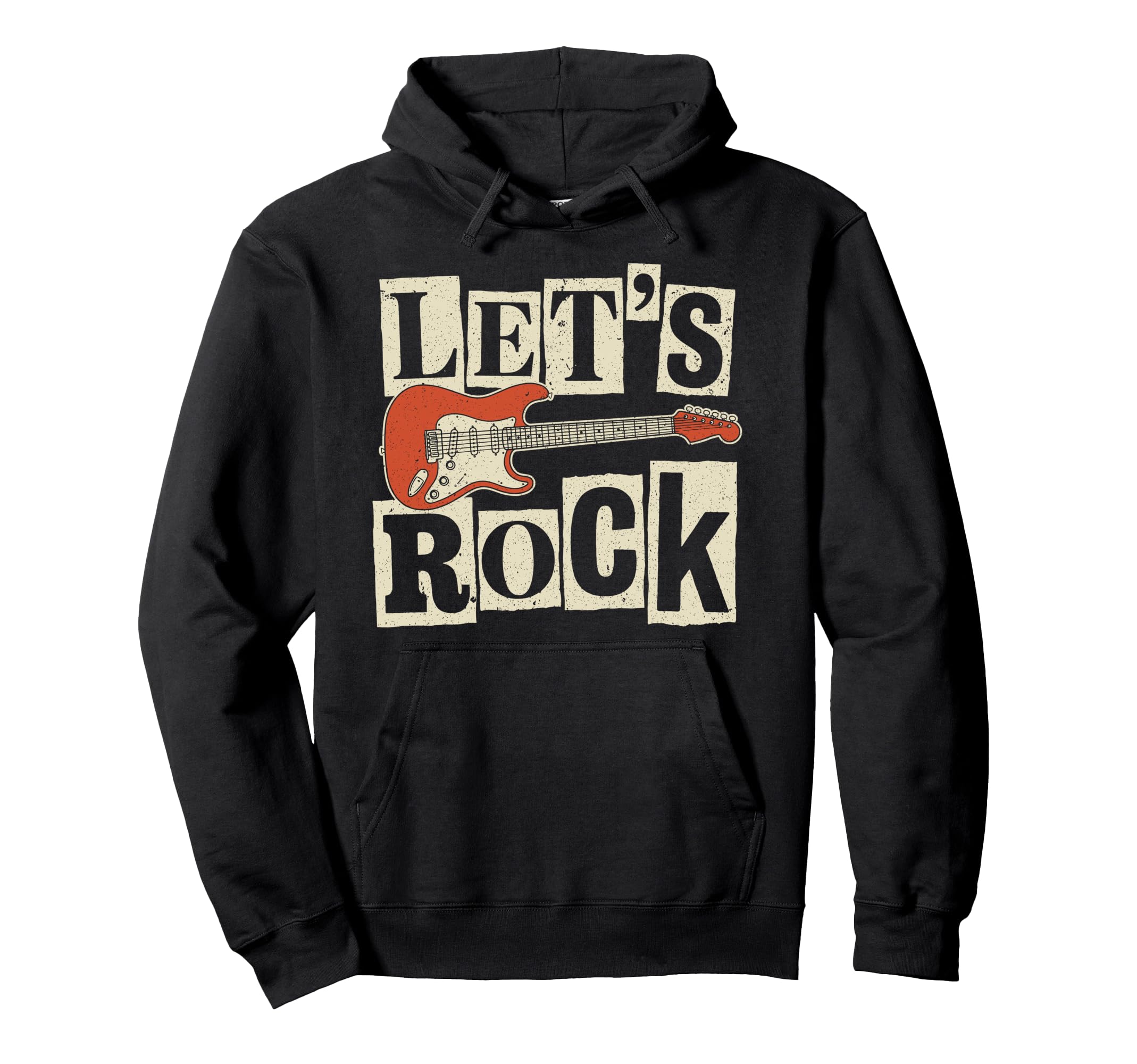 Lets Rock Guitar Player Rock Music Rock N Hoodie - Graphic Print Unisex - T-Shirt, Sweatshirt, Hoodie