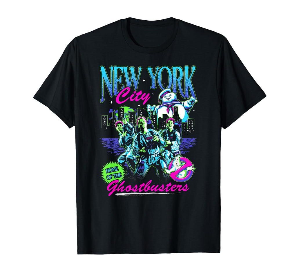 Ghostbusters Neon New York City 80S T-Shirt - Trendy Graphic for Adults - T-Shirt, Sweatshirt, Hoodie