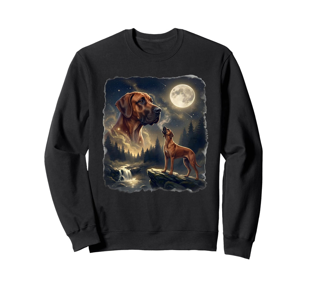 Great Dane Howling To Moon 90S Sweatshirt - Unique Graphic Unisex - T-Shirt, Sweatshirt, Hoodie