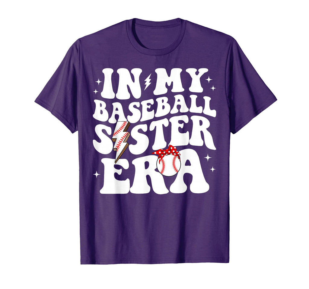 My Baseball Sister Era Groovy Baseball T-Shirt - Streetwear Style Unisex - T-Shirt, Sweatshirt, Hoodie
