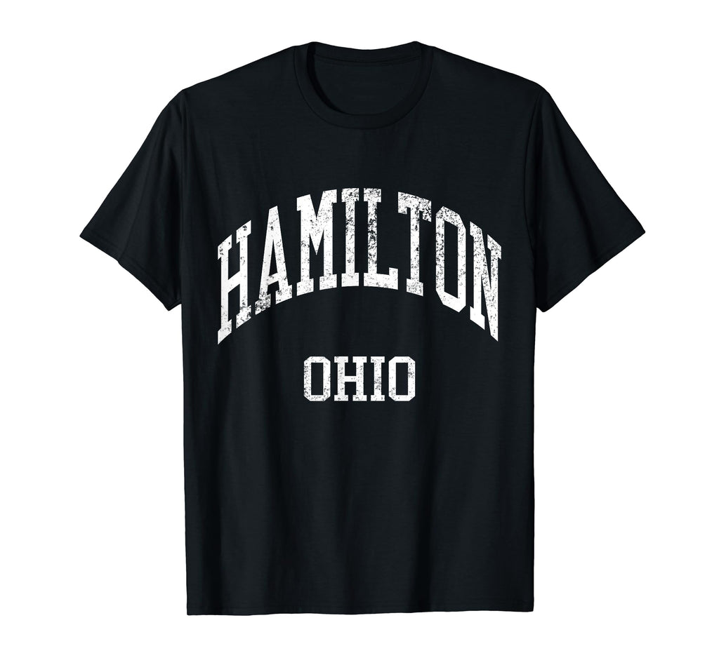 Hamilton Ohio 70S College Sports T-Shirt - Aesthetic Graphic Men Women - T-Shirt, Sweatshirt, Hoodie