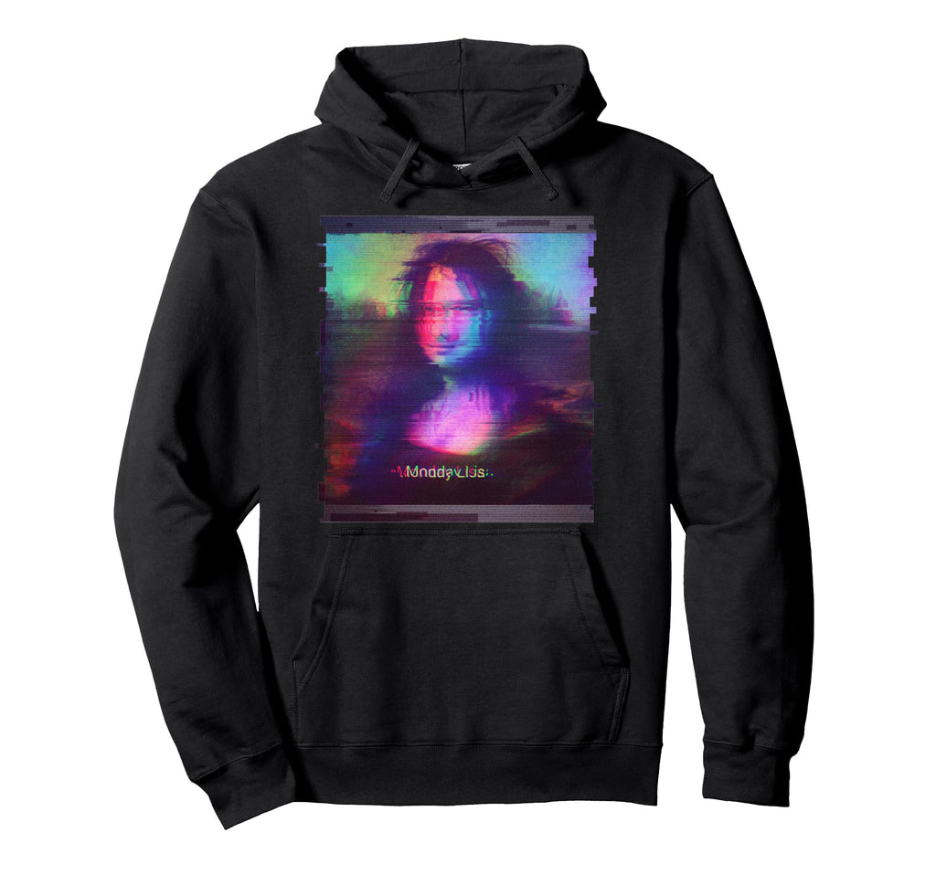 Trippy Glitch Aesthetic Vaporwave Hoodie - Custom Art Print for Adults - T-Shirt, Sweatshirt, Hoodie