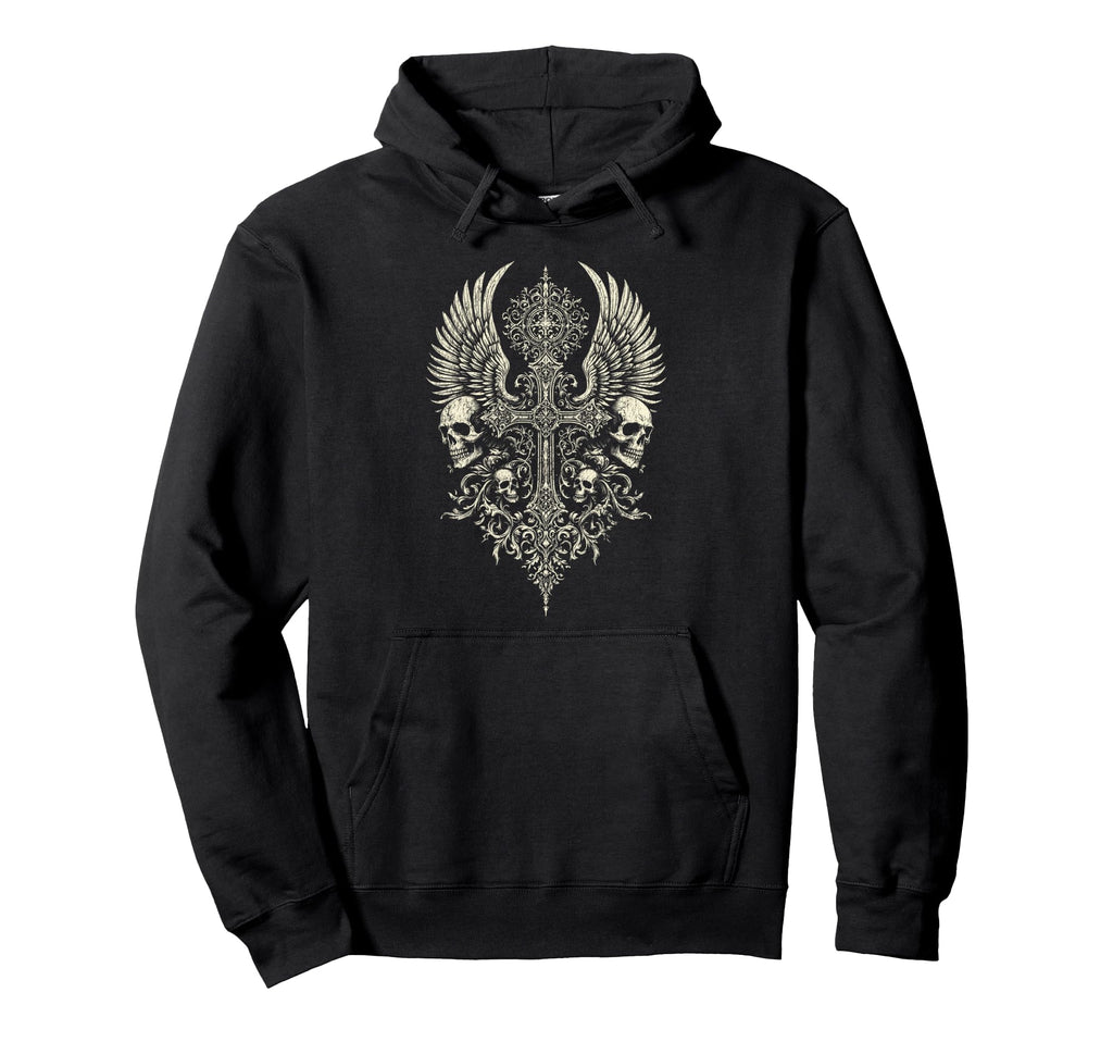 Gothic Cross Grunge Core Emo Aesthetic Hoodie - Novelty Apparel Men Women - T-Shirt, Sweatshirt, Hoodie