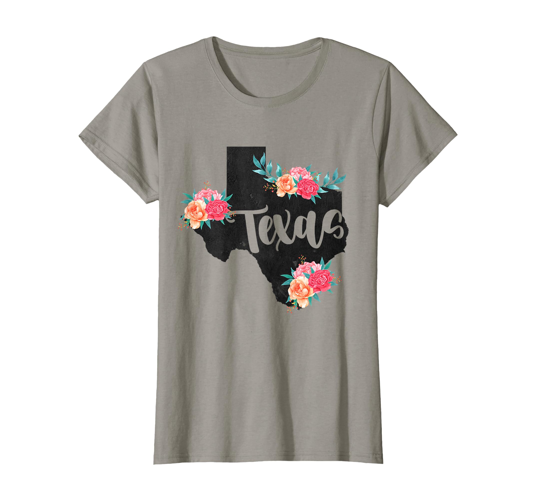 Texas Home State Map Pride Flowers T-Shirt - Custom Art Print Men Women - T-Shirt, Sweatshirt, Hoodie