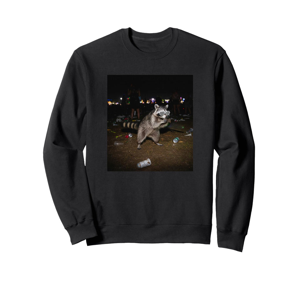 Funny Music Festival Raccoon Meme Sweatshirt - Trendy Graphic Men Women - T-Shirt, Sweatshirt, Hoodie