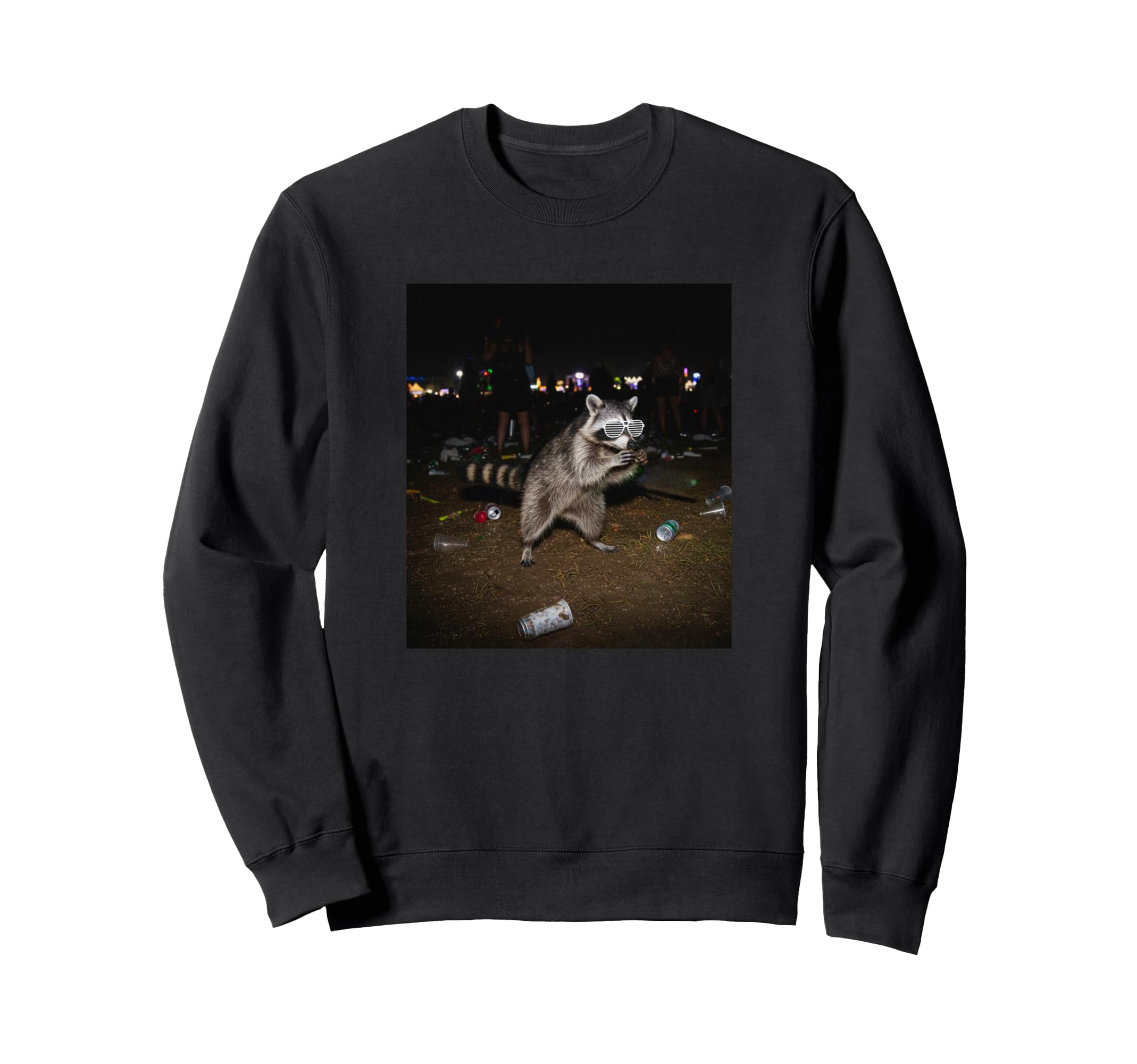 Funny Music Festival Raccoon Meme Sweatshirt - Trendy Graphic Men Women - T-Shirt, Sweatshirt, Hoodie