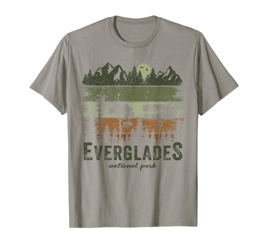 Everglades National Park Us Grey Small T-Shirt - Trendy Graphic for Adults - T-Shirt, Sweatshirt, Hoodie