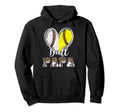 Ball Papa Heart Baseball Softball Papa Hoodie - Aesthetic Graphic Men Women - T-Shirt, Sweatshirt, Hoodie