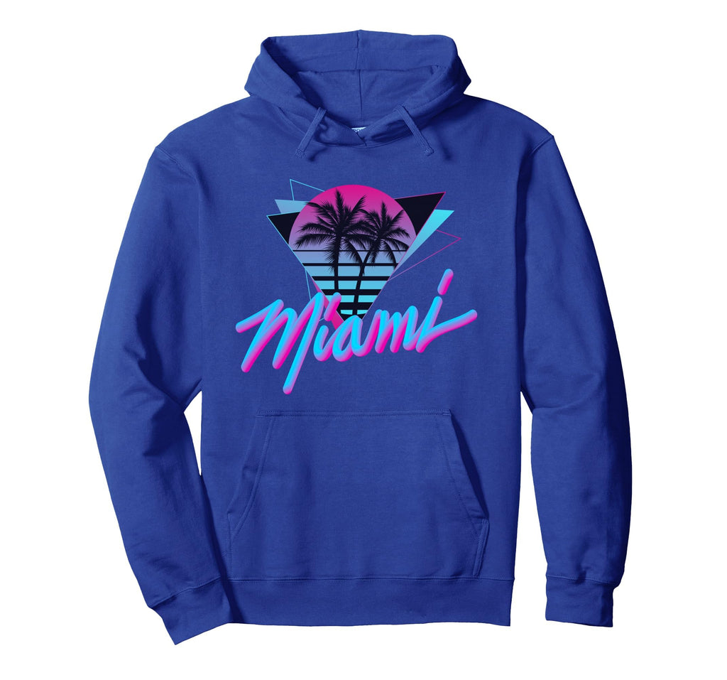 Miami Palm Trees Vaperwave Hoodie - Casual Everyday Wear Men Women - T-Shirt, Sweatshirt, Hoodie