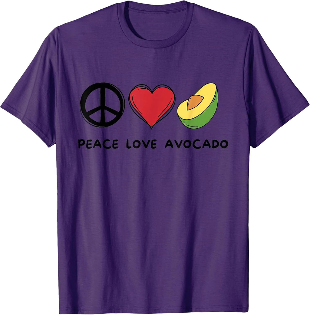 Peace, Love And Avocado Retro Food Lover - Adult & Kids T-Shirts, Sweatshirts & Hoodies apparel design preview 1
